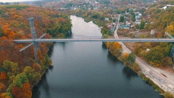 Подвесной Мост через Тетерев в г.Житомир.
