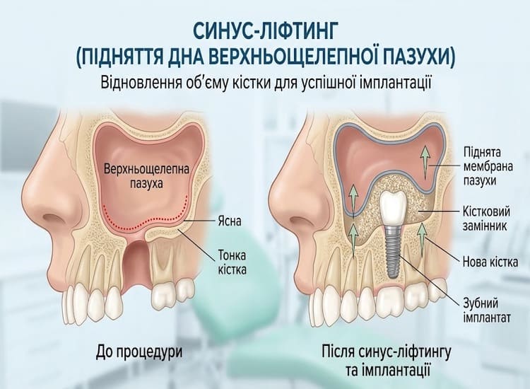 Що таке синус-ліфтинг простими словами?